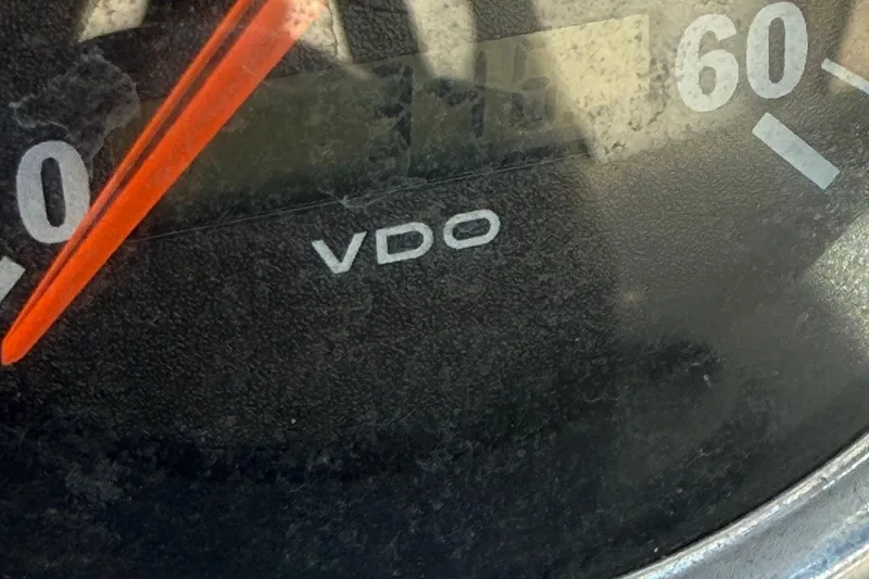 Slide: The Image of Close-up of a VDO gauge in a 2005 Bryant 214 boat. - 26