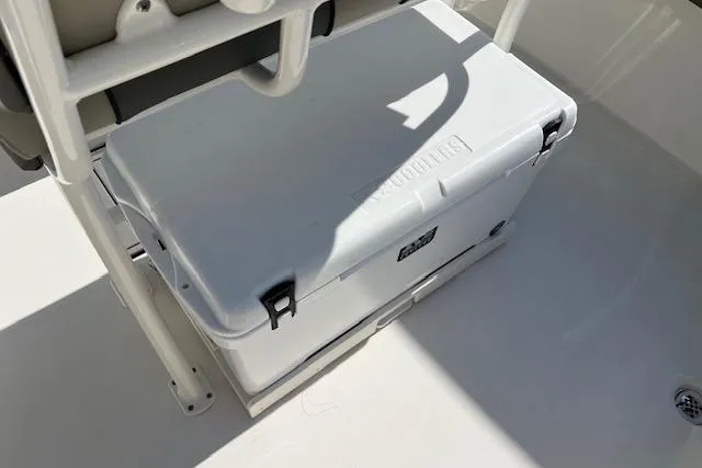 Slide: The Image of 2026 Key West 219 FS boat with a white cooler on deck. - 3