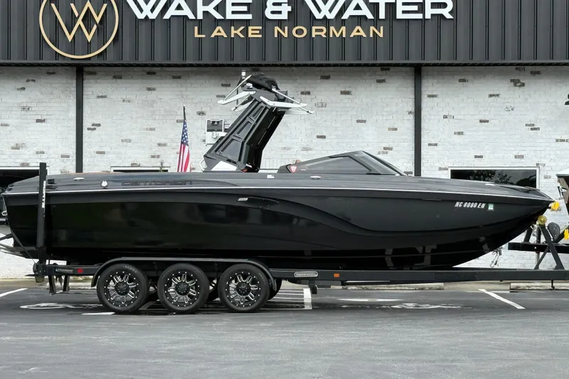 Slide: The Image of 2020 Centurion Ri257 boat on trailer at Wake & Water, Lake Norman. - 1