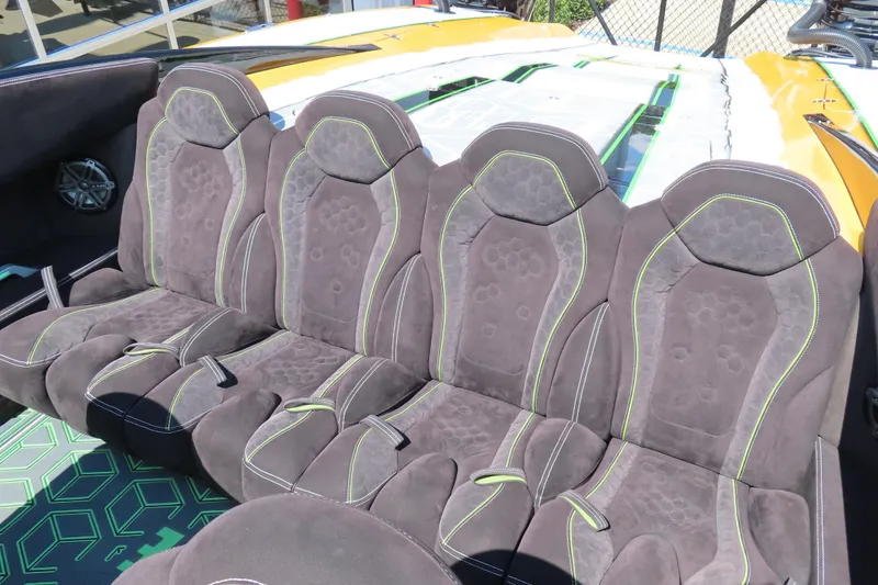 Slide: The Image of Luxurious interior seating of 2019 Wright Performance WP 360 boat with stylish design. - 21