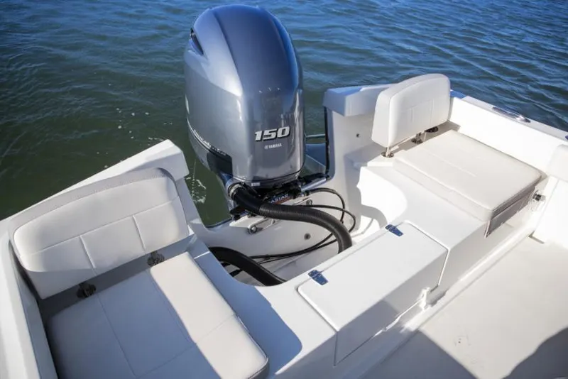 Slide: The Image of Manufacturer Provided Image: 2023 Parker 2100 Special Edition boat with Yamaha 150 outboard motor. - 8