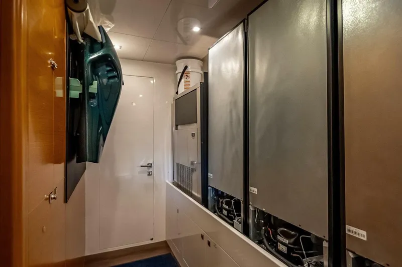Slide: The Image of Utility room in 2017 Horizon RP120 yacht with storage and equipment. - 74