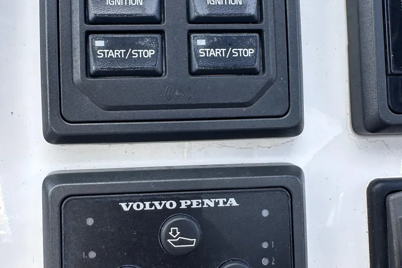 Slide: The Image of Control panel of a 2020 Fjord 44 Open boat with Volvo Penta system. - 29