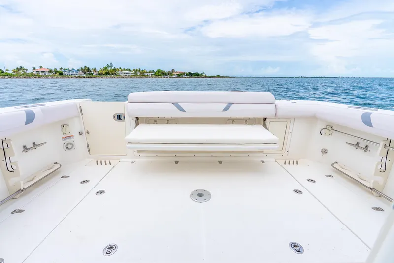 Slide: The Image of 2012 Boston Whaler 345 Conquest boat deck with ocean view. - 34