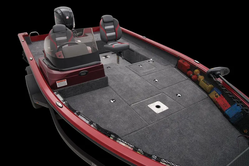 Slide: The Image of 2024 Ranger VS1682SC Angler boat interior with storage compartments and seating. - 10