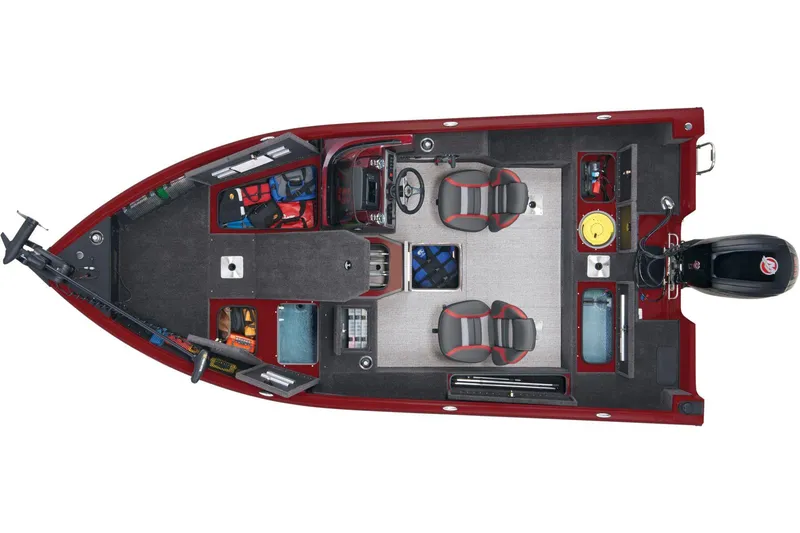 Slide: The Image of 2024 Ranger VS1682SC Angler boat interior with steering console and two seats. - 5