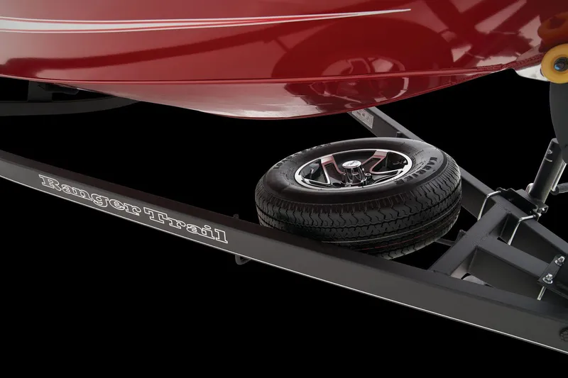 Slide: The Image of 2024 Ranger VS1682SC Angler boat deck with Minn Kota trolling motor. - 8