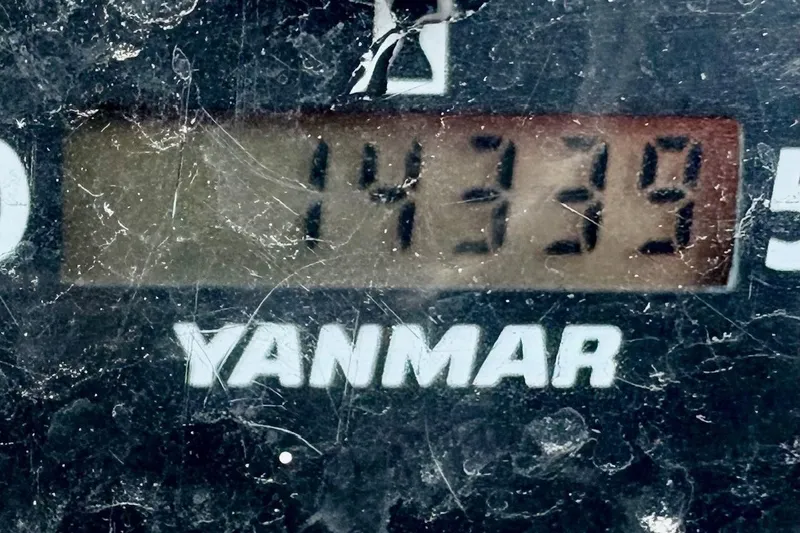 Slide: The Image of Yanmar engine hour meter displaying 14339 hours on Jeanneau Sun Odyssey 42 DS, 2007 model. - 41