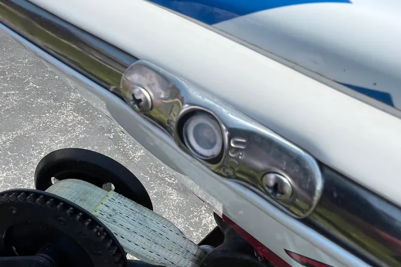 Slide: The Image of Close-up of a 2021 Patriot vehicle's rear camera and hitch mechanism. - 9