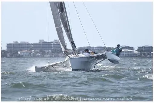 The Image of Sailboat Corsair Sprint 750 racing in Buzzelli Multihull Regatta, Sarasota waters, 2006. - 0
