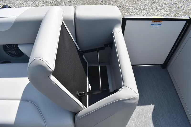 Slide: The Image of 2026 Godfrey SWEETWATER SW 2086 C boat seat with open storage compartment. - 13