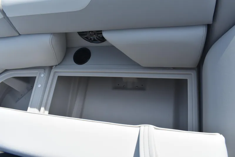 Slide: The Image of Storage compartment in 2026 Godfrey SWEETWATER SW 2086 C boat, featuring sleek interior design. - 14