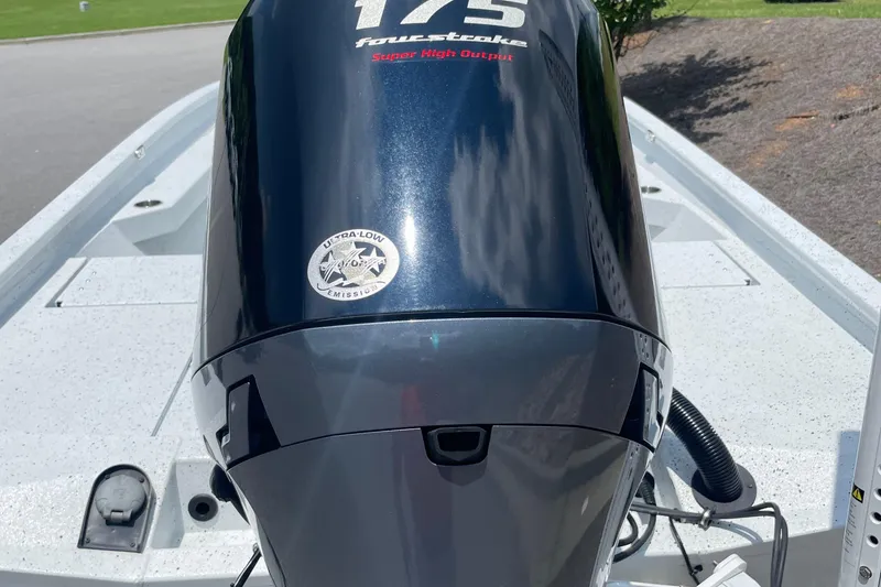 Slide: The Image of 2023 Express H22 boat with 115 horsepower four-stroke engine, ultra-low emissions. - 8