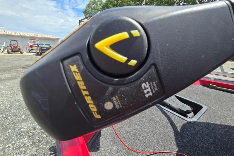 Slide: The Image of Close-up of Fortrex trolling motor on 2013 Ranger RT188 boat. - 26