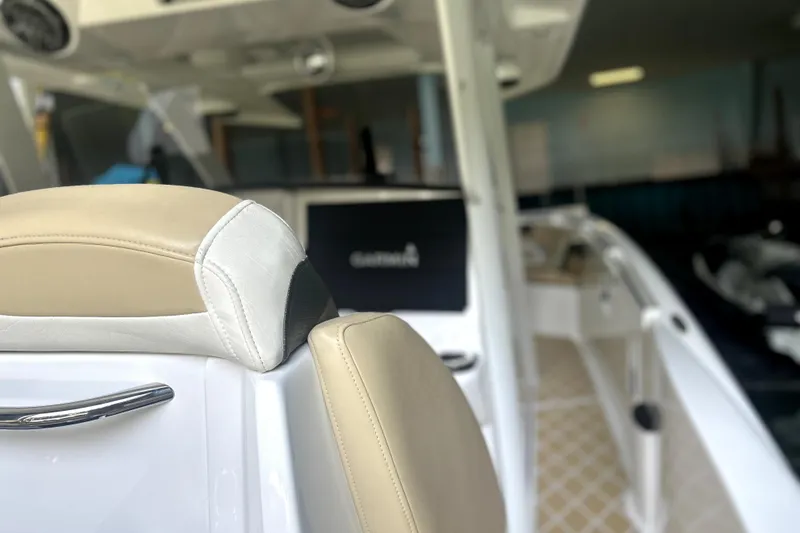 Slide: The Image of Fusion audio system on 2019 Sunsation 34 CCX boat, displaying Bluetooth device selection. - 44