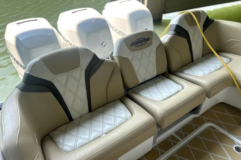 Slide: The Image of Control panel of a 2019 Sunsation 34 CCX boat with Side-Power thruster. - 47