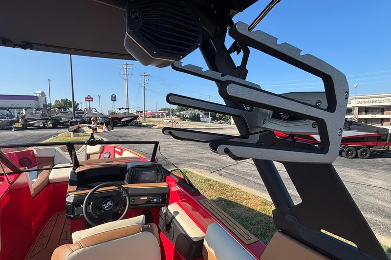 Slide: The Image of 2026 ATX Surf Boats 24 Type-S interior with advanced dashboard and sleek design. - 14