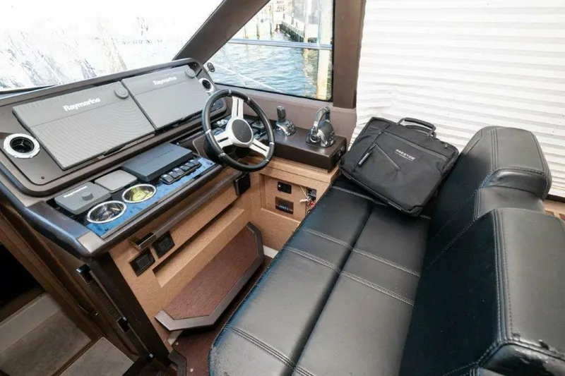 Slide: The Image of 2017 Prestige 460 Flybridge- "Can't Anchor Us"- Helm - 23