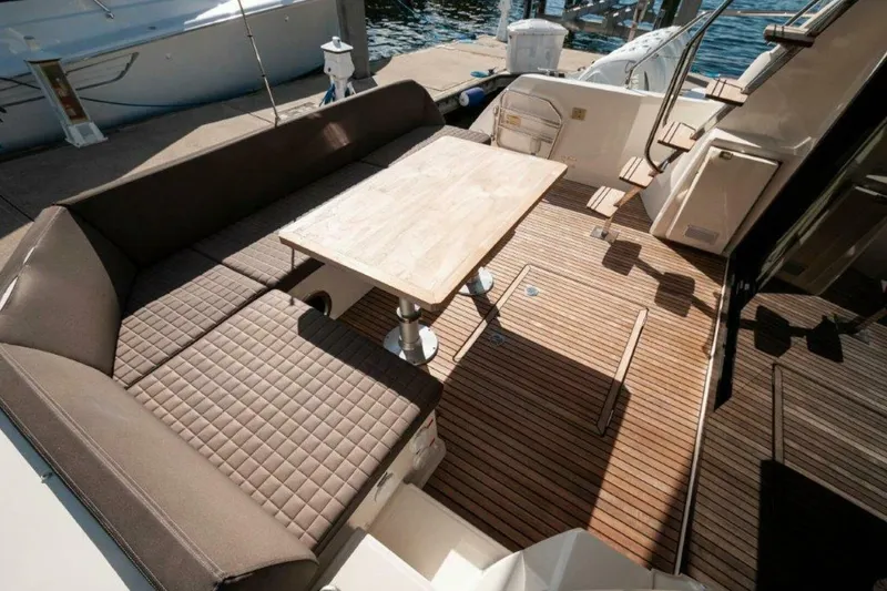 Slide: The Image of 2017 Prestige 460 Flybridge- "Can't Anchor Us" Cockpit - 5