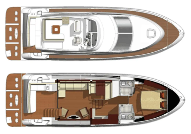 Slide: The Image of Manufacturer Provided Image: Top-down view of 2014 Sea Ray 450 Sedan Bridge yacht layout. - 77