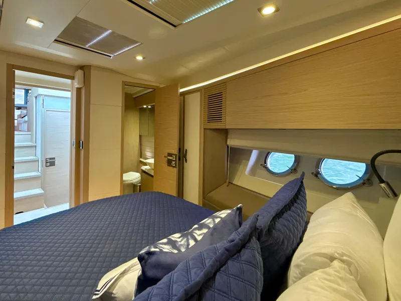 Slide: The Image of Luxurious cabin interior of 2017 Beneteau Monte Carlo 5S yacht. - 16