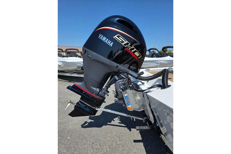 Slide: The Image of 2026 Xpress H20C Crappie boat with Yamaha SHO VMAX outboard motor. - 11