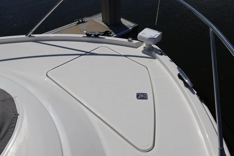 Slide: The Image of Bow deck of 2020 Tiara Yachts C44 Coupe, featuring sleek design and modern equipment. - 26