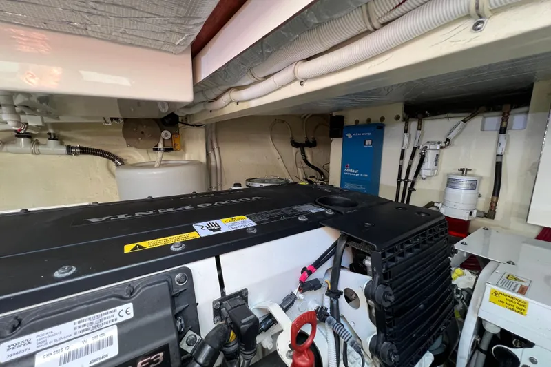 Slide: The Image of Engine room of 2020 Tiara Yachts C44 Coupe with Volvo Penta components. - 96