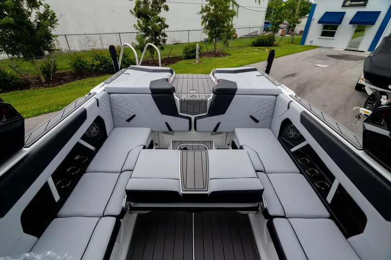 Slide: The Image of 2026 Nautique Super Air Nautique GS22 interior with luxurious seating and modern design. - 30