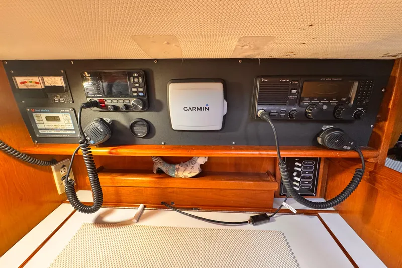 Slide: The Image of Navigation and communication equipment on a 1982 Kelly Peterson 46 sailboat. - 6