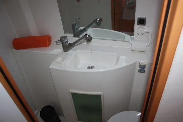 Slide: The Image of Compact bathroom sink in 2008 Fountaine Pajot Orana 44 catamaran. - 46