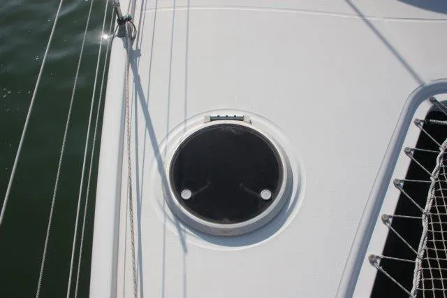 Slide: The Image of Deck hatch of 2008 Fountaine Pajot Orana 44 catamaran. - 8