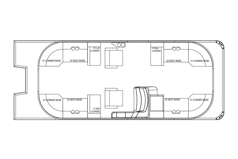 Slide: The Image of 2023 Bentley Pontoons 220 Navigator floor plan with seating and lounge layout. - 5