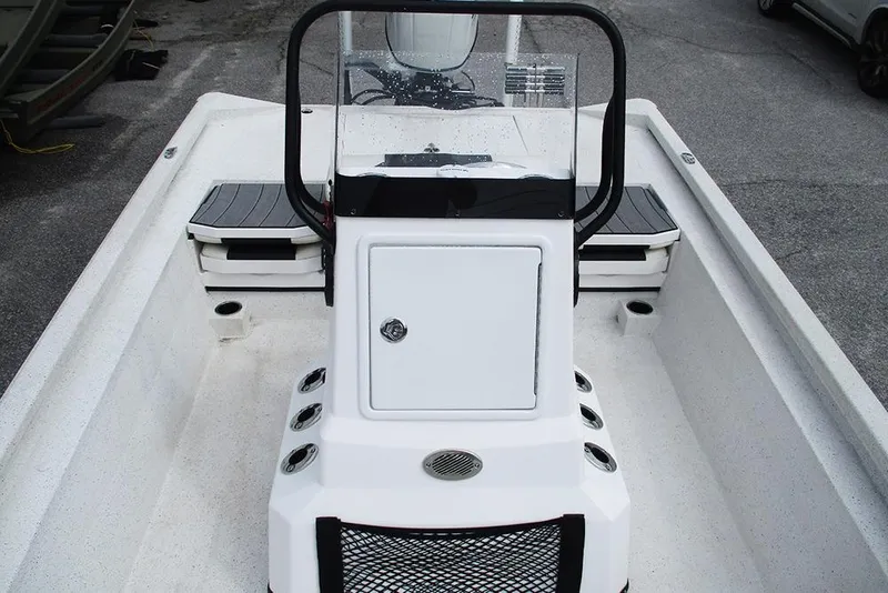 Slide: The Image of 2023 Vexus AVX2180CC boat interior with center console and seating. - 18