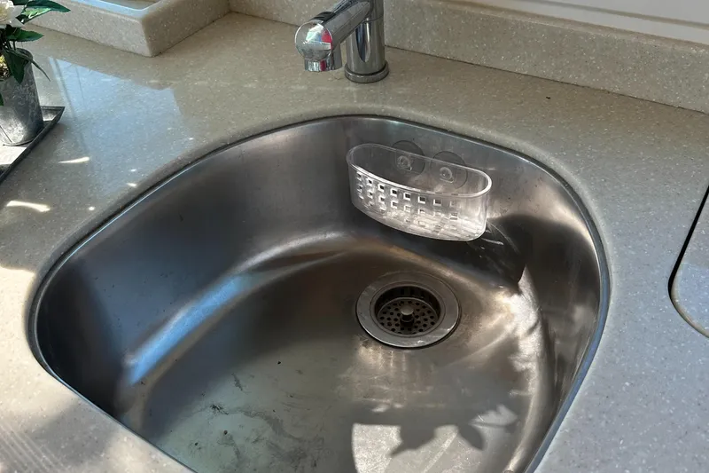 Slide: The Image of Stainless steel sink with faucet in 2017 Back Cove 41 boat kitchen. - 40