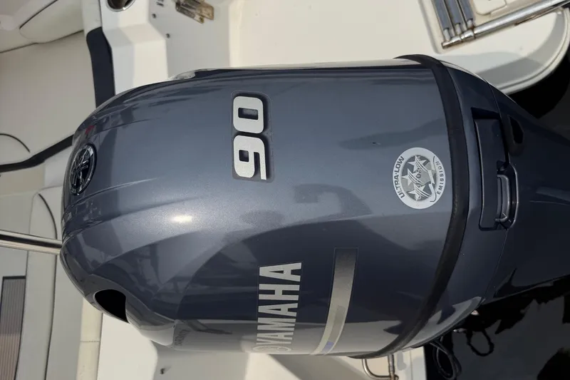Slide: The Image of Yamaha 90 outboard motor on a 2020 Stingray 192 SC boat, ultra-low emission. - 17