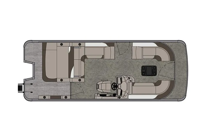 Slide: The Image of Manufacturer Provided Image: 2021 Tahoe Pontoon LTZ Versatile Rear Bench 24' floor plan. - 6