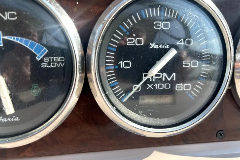 Slide: The Image of Close-up of Regal Commodore 2960 boat tachometer, showing RPM gauge. - 13