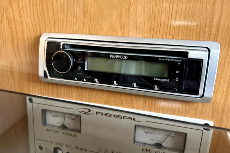 Slide: The Image of Kenwood stereo system in 2001 Regal Commodore 2960 boat interior. - 29