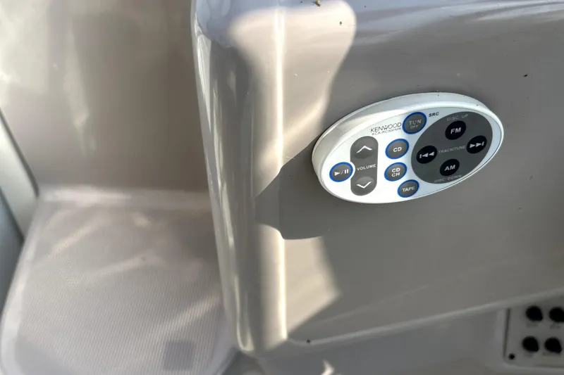 Slide: The Image of Kenwood audio control panel on 2001 Regal Commodore 2960 boat interior. - 34