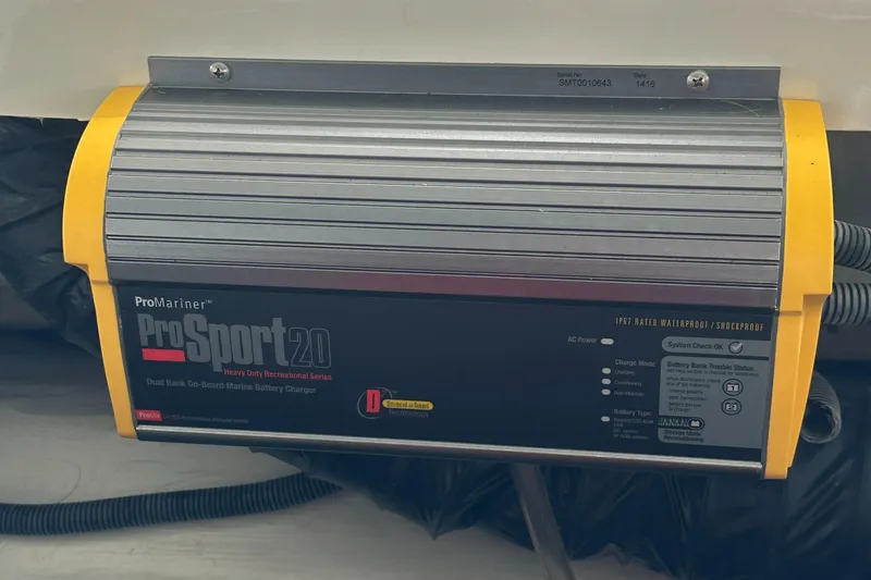 Slide: The Image of ProMariner ProSport 20 battery charger installed in a 2015 Cobalt R7 boat. - 28