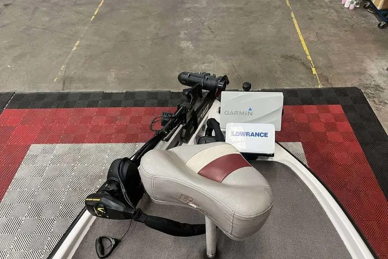 Slide: The Image of 2016 Bass Cat Pantera II boat with Garmin and Lowrance electronics on deck. - 6