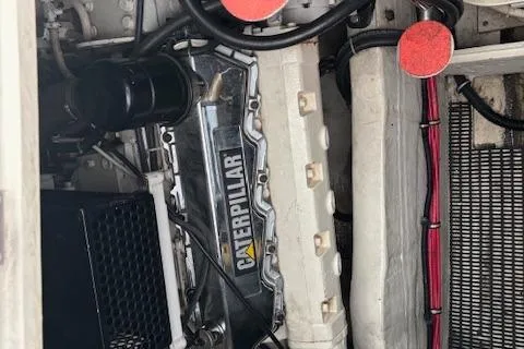 Slide: The Image of Engine compartment of 2000 Tiara Yachts 4100 Open with Caterpillar engine. - 16