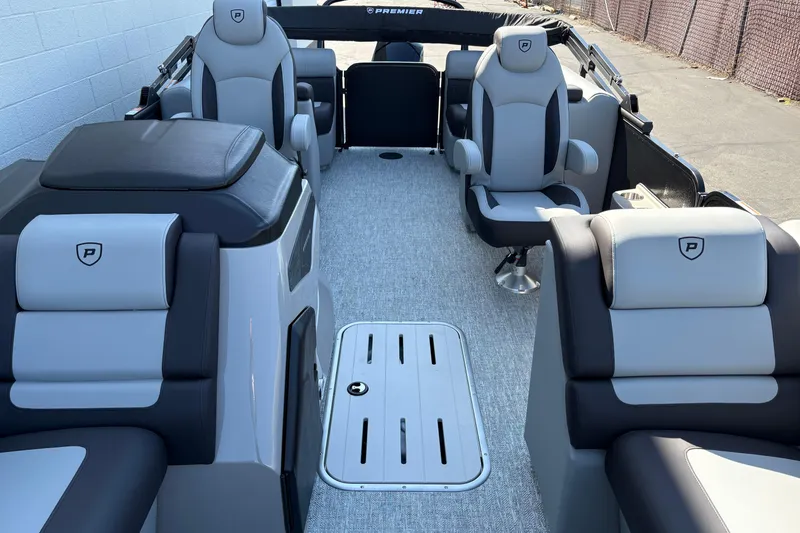 Slide: The Image of 2026 Premier 210 Sunsation RF boat interior with luxurious seating and modern design. - 15