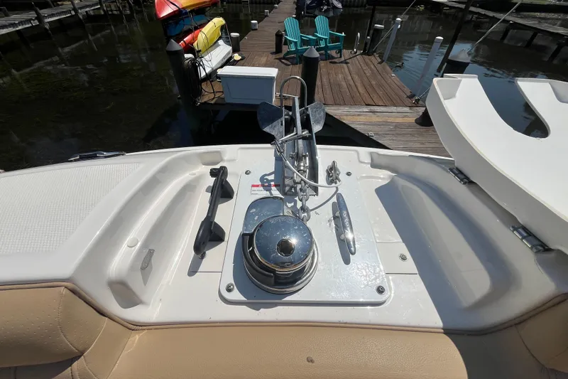 Slide: The Image of 2021 Sea Ray SDX 270 Outboard boat anchor system at dockside. - 25