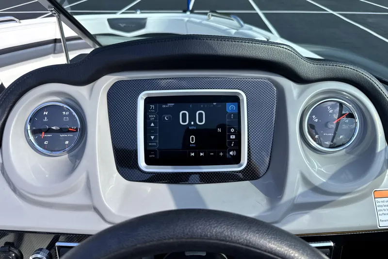 Slide: The Image of Dashboard of 2019 Chaparral Vortex 203 VRX boat with digital display and gauges. - 11