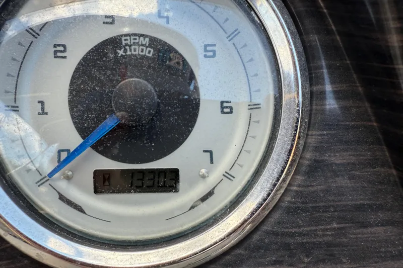 Slide: The Image of Close-up of SunChaser Geneva Cruise 22 LR PSB 2019 tachometer showing 1330.3 RPM. - 15