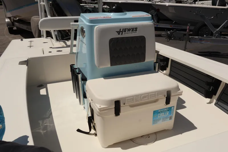 Slide: The Image of 2025 Hewes Redfisher 16 boat interior with Engel cooler and seating. - 4
