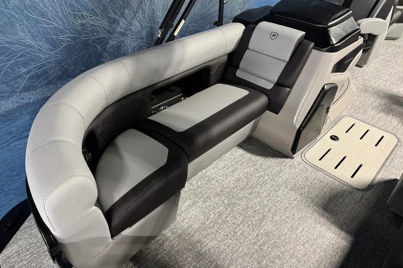 Slide: The Image of 2026 Premier 230 SunSation RF boat interior with sleek seating and modern design. - 9