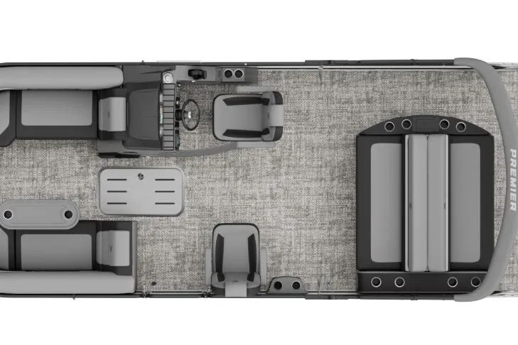 Slide: The Image of 2026 Premier 230 Sunsation RL boat interior with luxurious seating and modern design. - 2